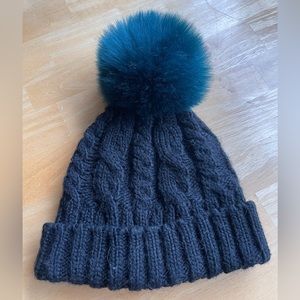 Navy blue Pom Pom hat
